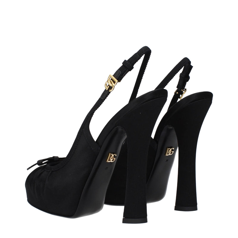 Dolce & Gabbana Black Satin Pumps - Élégance Haute Talon