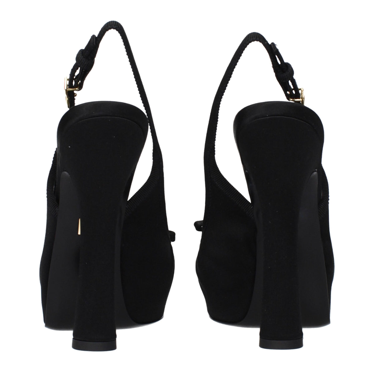 Dolce & Gabbana Black Satin Pumps - High Heel Elegance