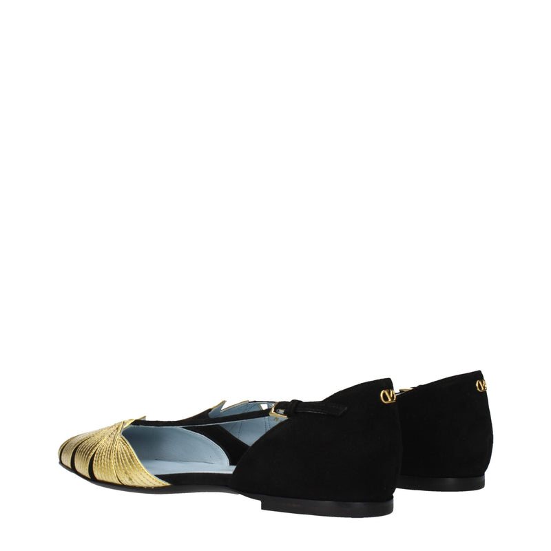Sandales Plates en Cuir Noir Valentino Garavani - Élégance et Confort