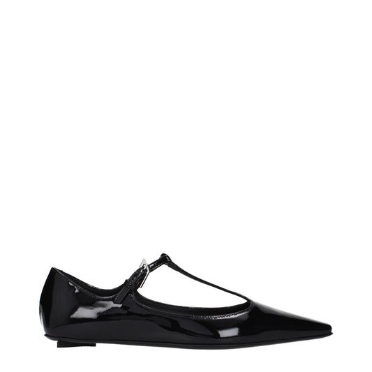 The Attico Black Leather Ballet Flats - Elegant & Comfortable