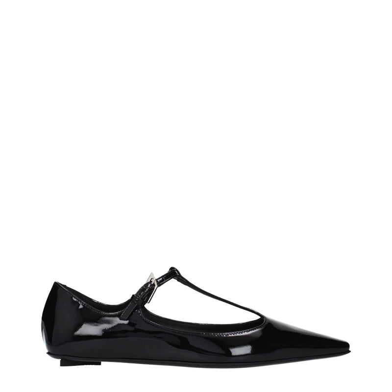 The Attico Black Leather Ballet Flats - Élégance et Confort