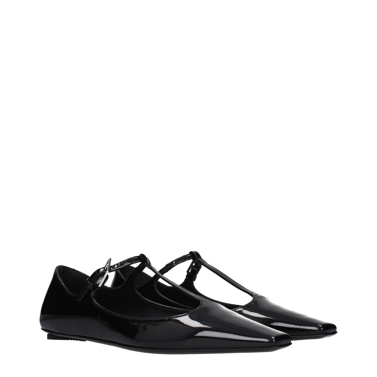 The Attico Black Leather Ballet Flats - Élégance et Confort