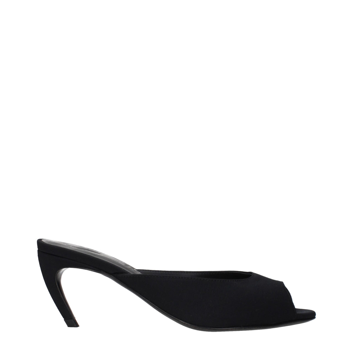 The Attico Black Fabric Flat Sandals - Chic and Comfortable Footwear
