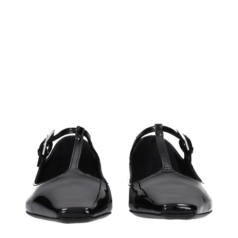 The Attico Black Leather Ballet Flats - Élégance et Confort