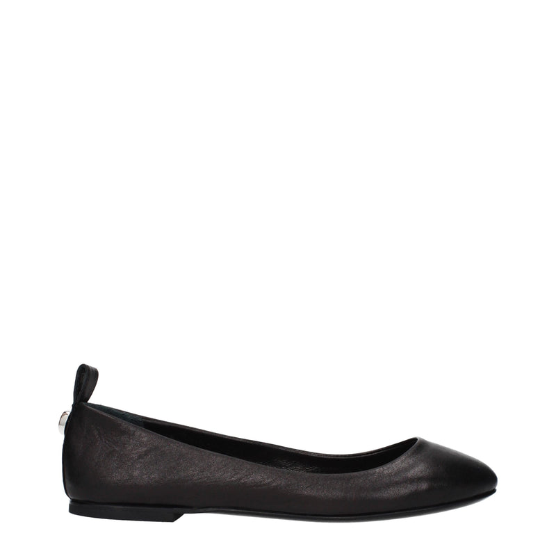 The Attico Black Leather Ballet Flats - Élégance et Confort