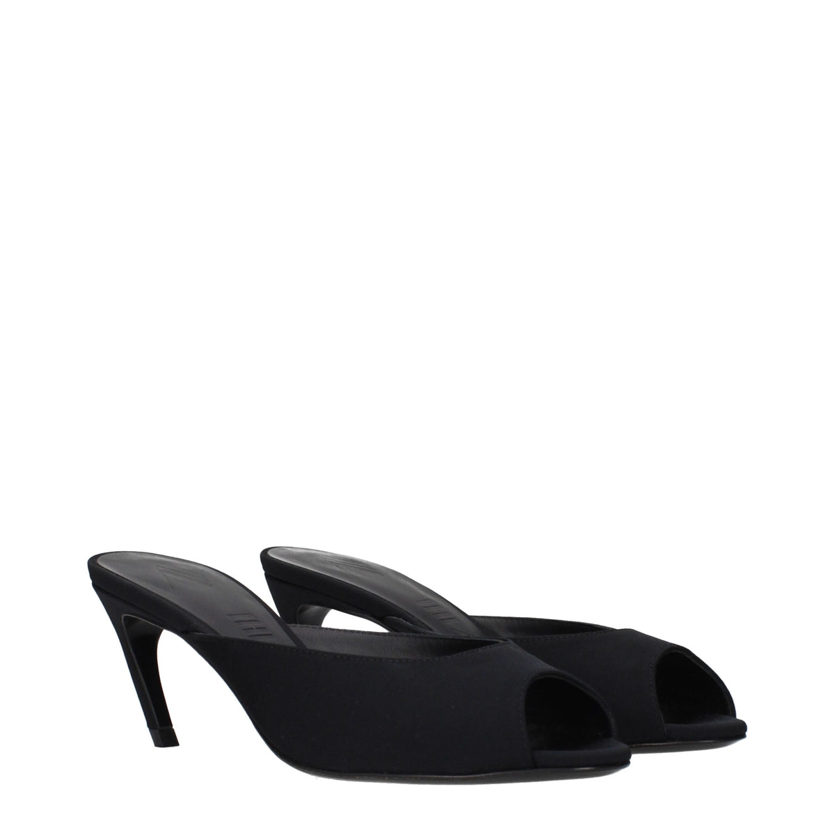 The Attico Black Fabric Flat Sandals - Chic and Comfortable Footwear
