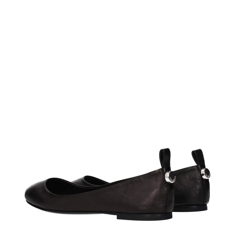 The Attico Black Leather Ballet Flats - Élégance et Confort