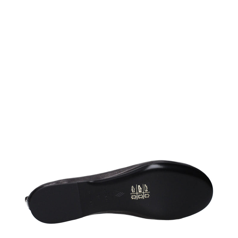 The Attico Black Leather Ballet Flats - Élégance et Confort