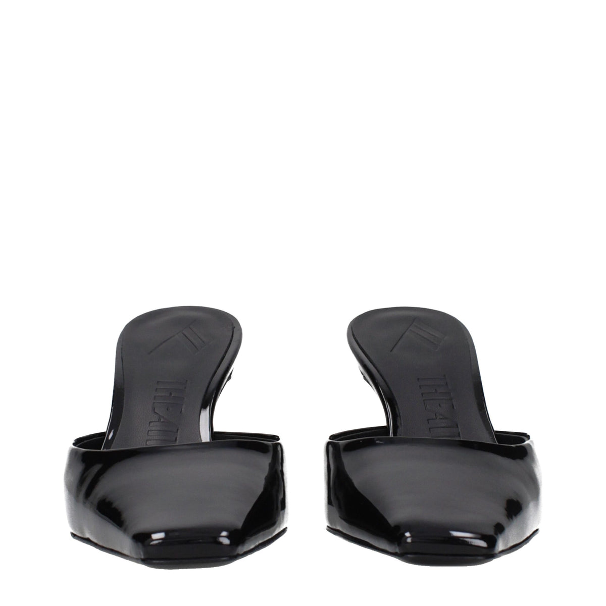 The Attico Black Leather Flat Sandals - Élégance et Confort