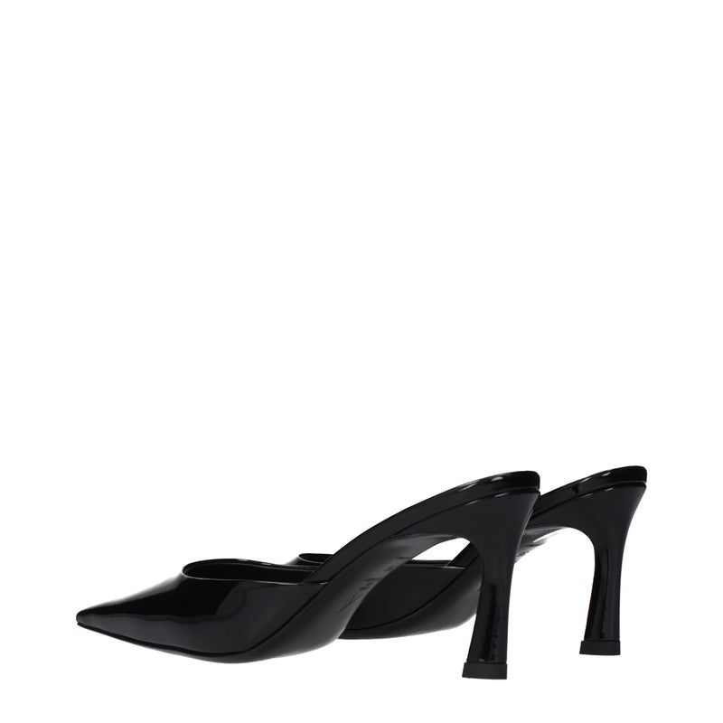 The Attico Black Leather Flat Sandals - Élégance et Confort