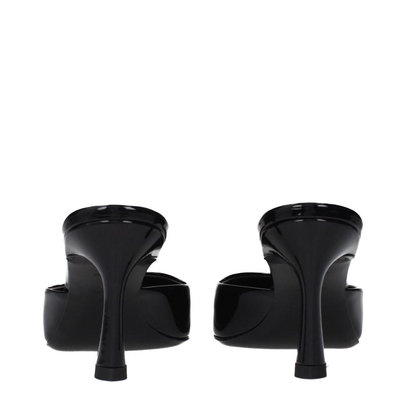 The Attico Black Leather Flat Sandals - Élégance et Confort