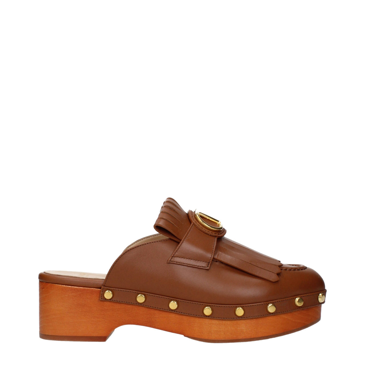 Valentino Garavani Brown Leather Slippers - Luxurious Comfort