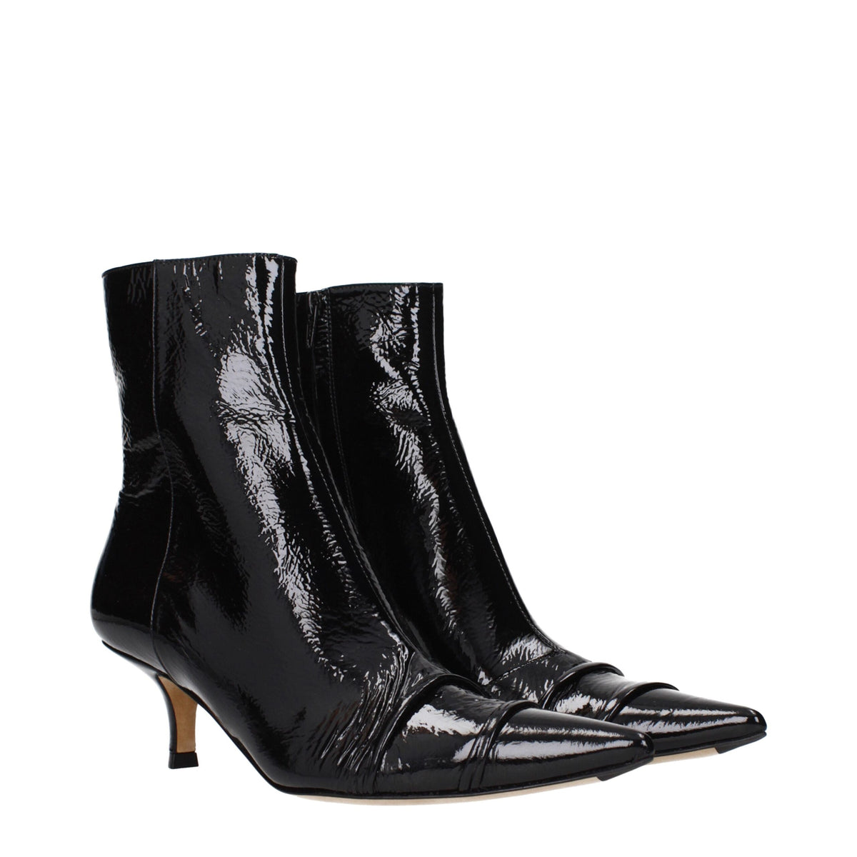 Maison Margiela Black Leather Ankle Boots - Timeless Elegance