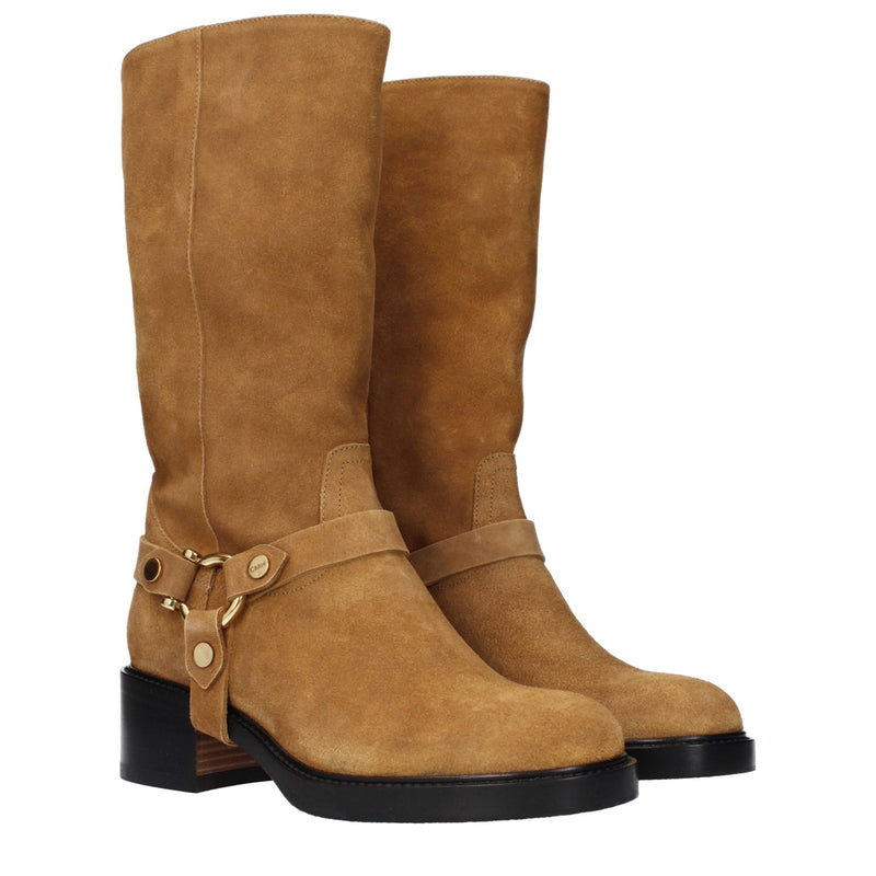 Chloé Brown Leather Ankle Boots - Elegant & Versatile Footwear