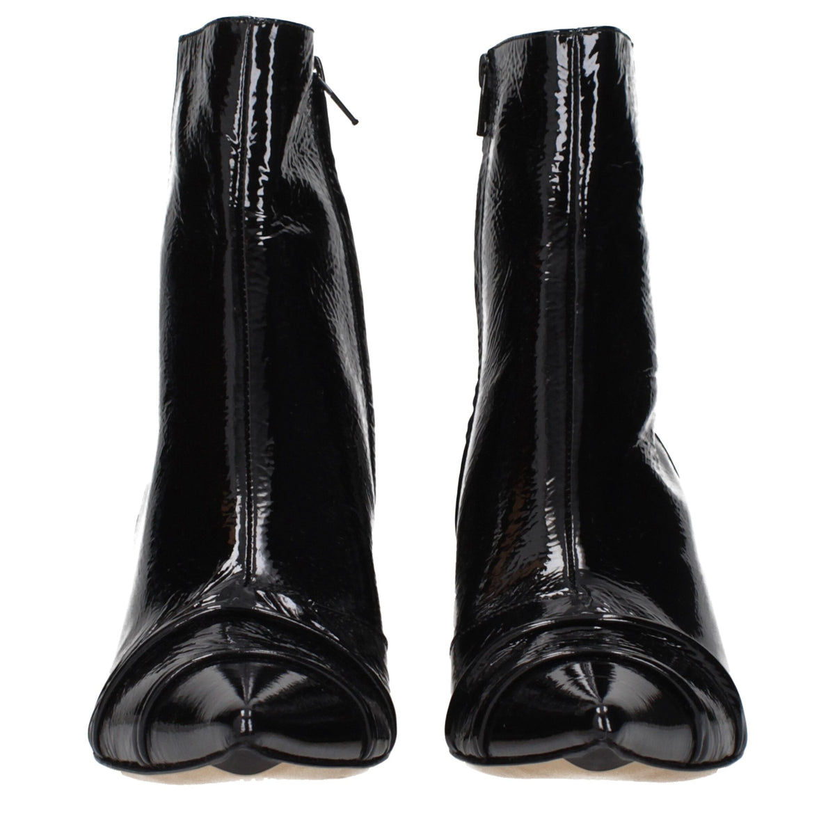 Maison Margiela Black Leather Ankle Boots - Timeless Elegance