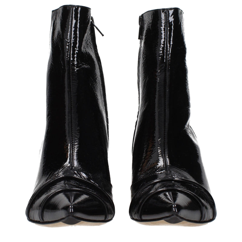 Maison Margiela Black Leather Ankle Boots - Élégance Intemporelle