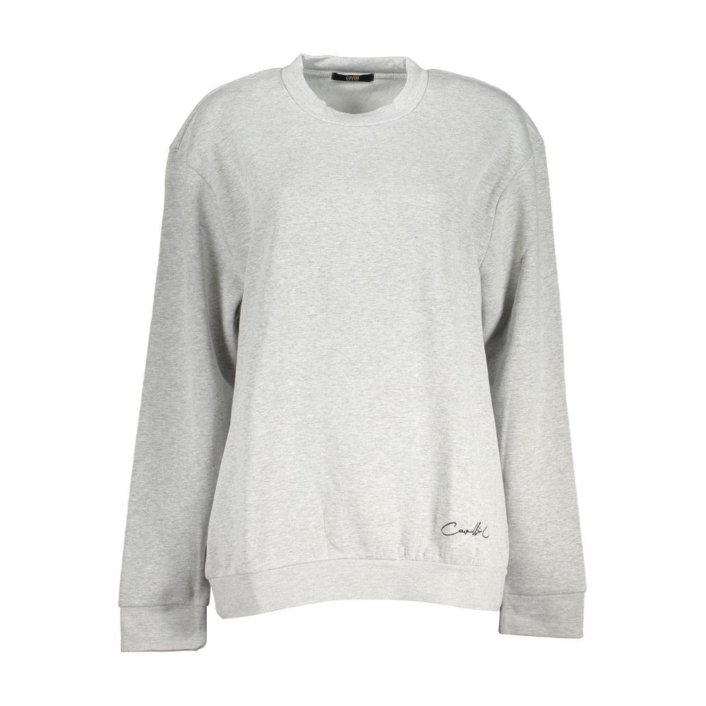 Cavalli Class Sweatshirt en Coton Gris - Confort Élégant