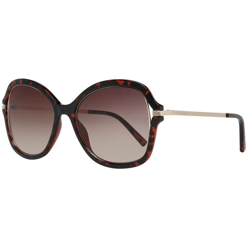 Guess Brown Metal & Plastic Butterfly Sunglasses
