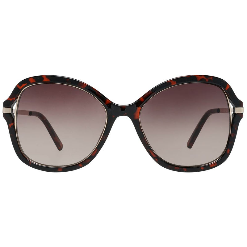 Guess Brown Metal & Plastic Butterfly Sunglasses