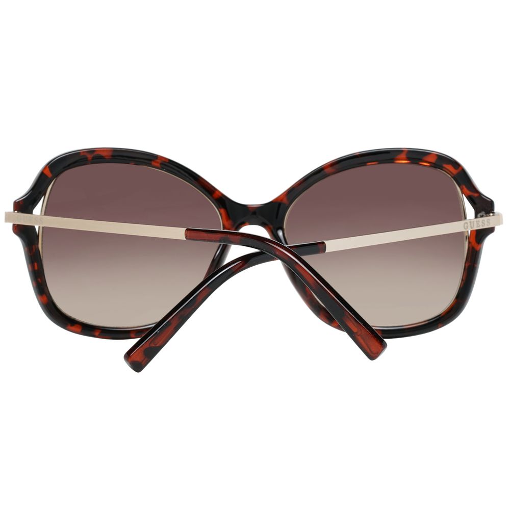 Guess Brown Metal & Plastic Butterfly Sunglasses