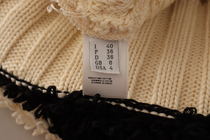 Gilet Philosophy beige et noir à manches courtes et boutons