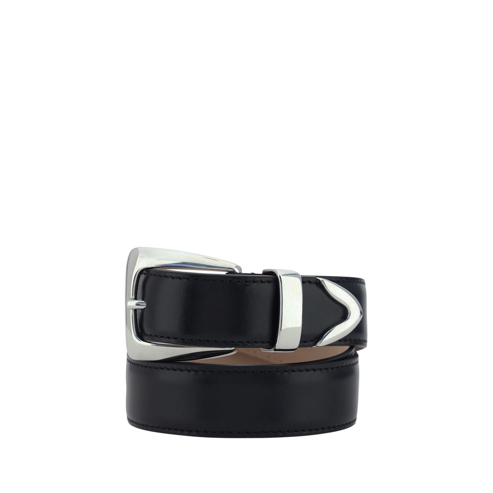 Khaite Black Calf Leather Benny Belt - 85 cm / 34 inches
