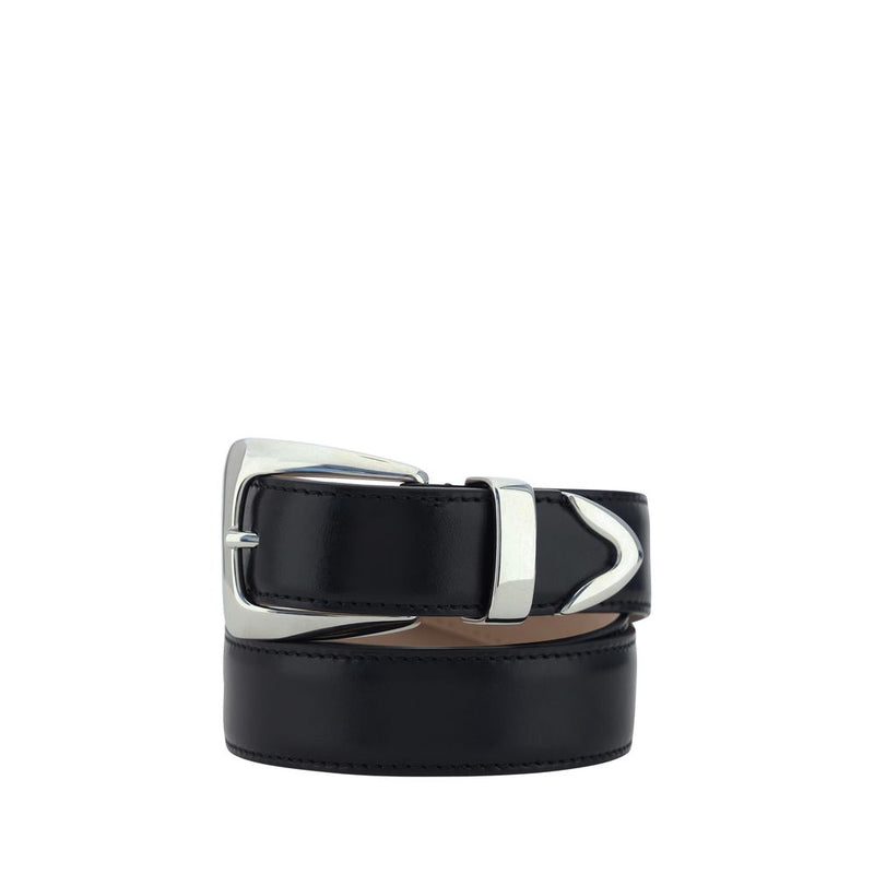 Khaite Black Calf Leather Benny Belt - 85 cm / 34 inches