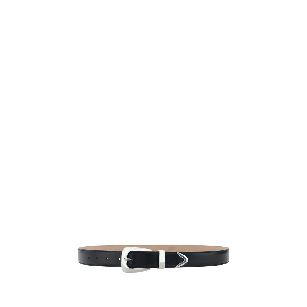 Khaite Black Calf Leather Benny Belt - 85 cm / 34 inches