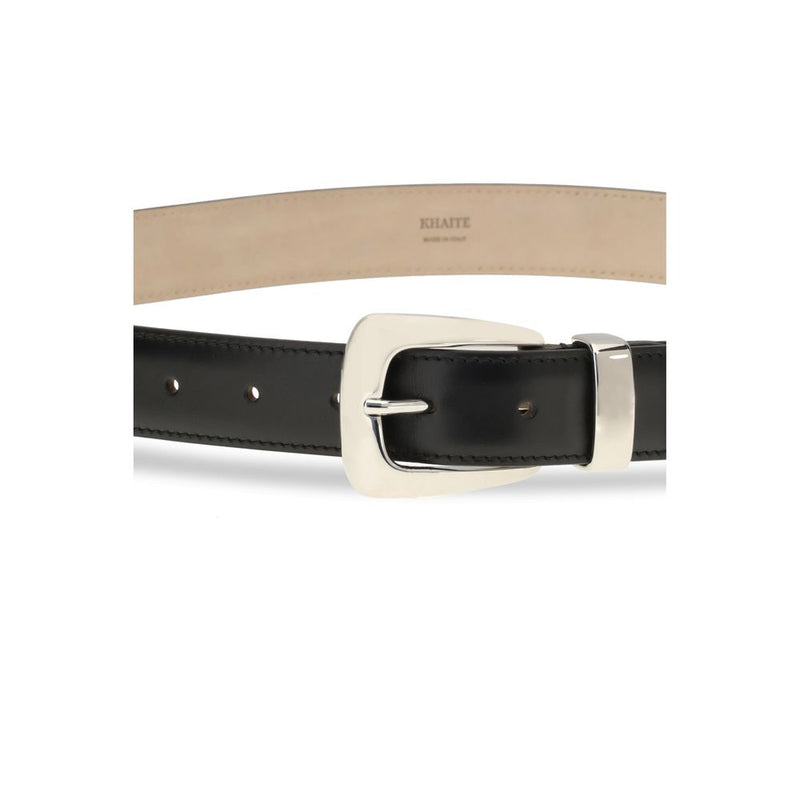 Khaite Black Calf Leather Benny Belt - 85 cm / 34 inches