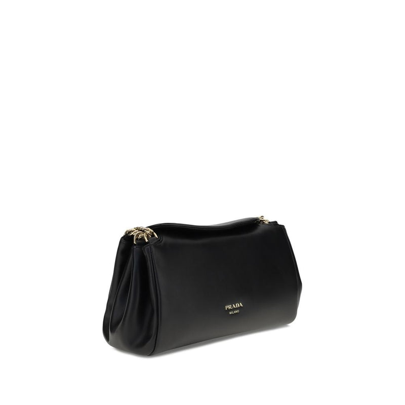 Prada Black Lamb Ovis Aries Shoulder Bag - Élégance Intemporelle