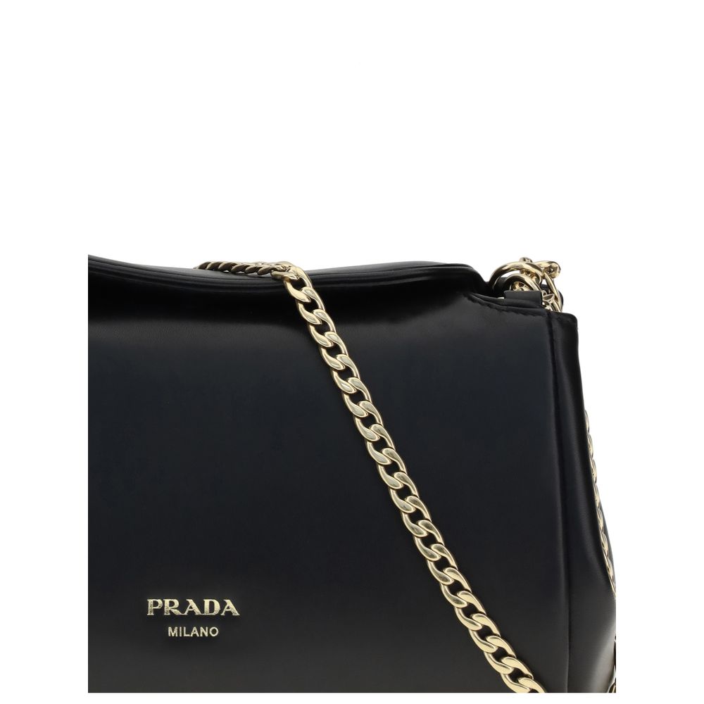 Prada Black Lamb Ovis Aries Shoulder Bag - Timeless Elegance