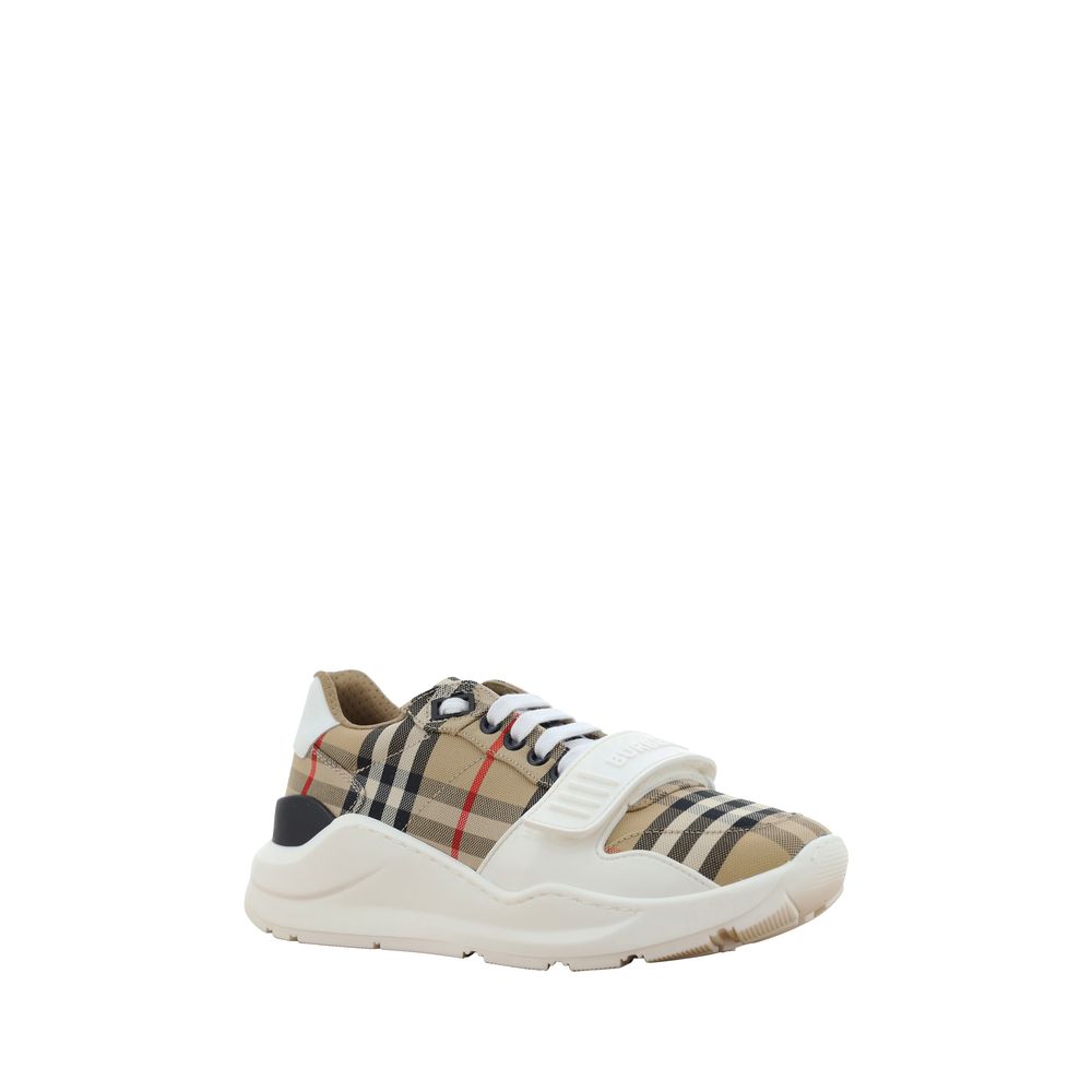 Burberry Regis Beige Cotton Athletic Sneakers for Women