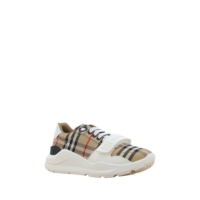 Burberry Regis Beige Cotton Athletic Sneakers for Women