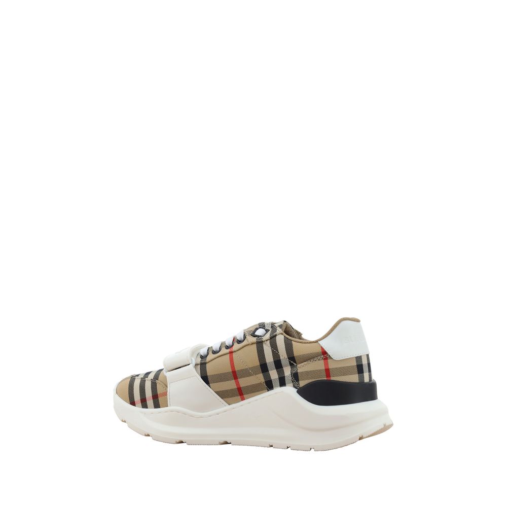 Burberry Regis Beige Cotton Athletic Sneakers for Women