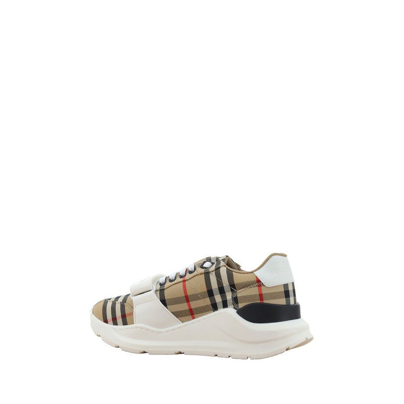Burberry Regis Beige Cotton Athletic Sneakers for Women