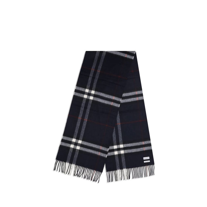 Burberry Blue Cashmere Check Scarf - Luxurious Softness & Style
