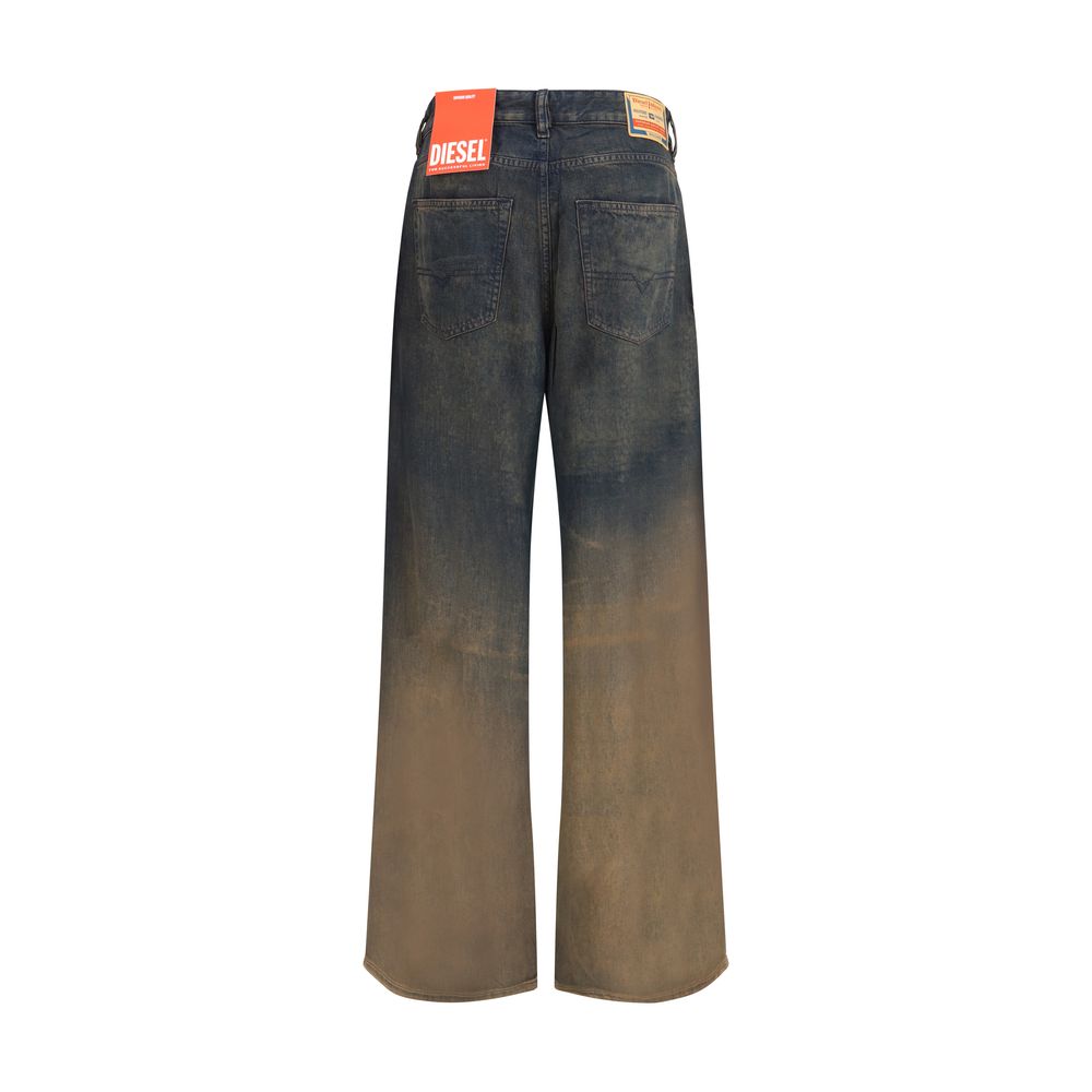Diesel Blue Lyocell Relaxed Fit Jeans