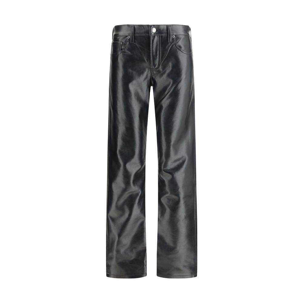 Pantalon en cuir noir Agolde