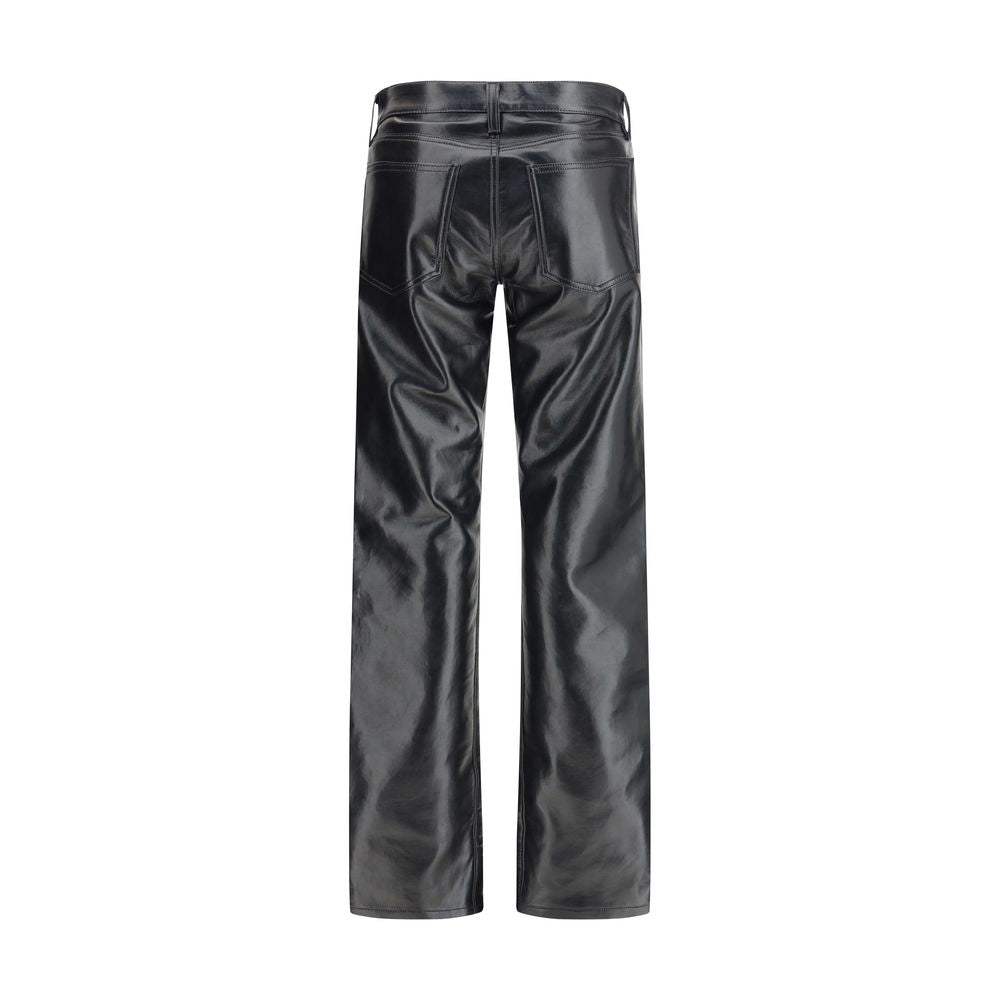 Pantalon en cuir noir Agolde