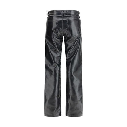 Pantalon en cuir noir Agolde
