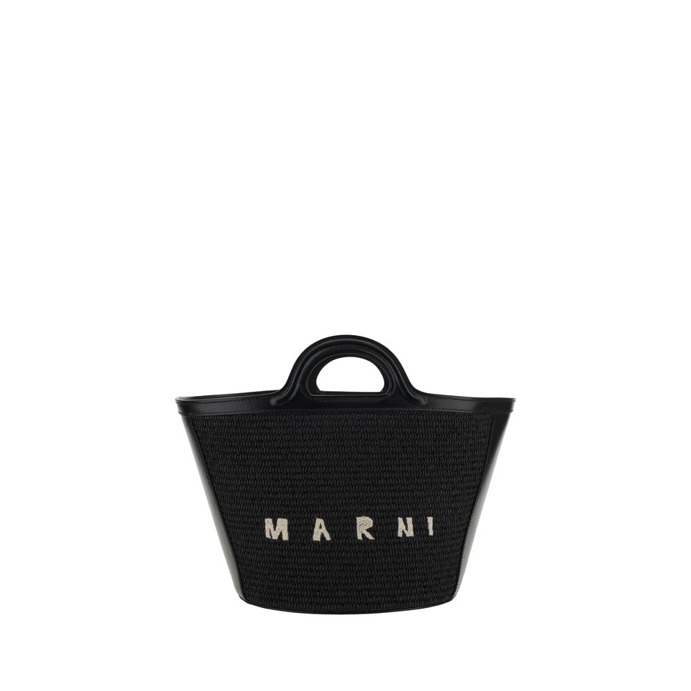 Marni Tropicalia Bucket Bag - Sac à bandoulière noir en coton