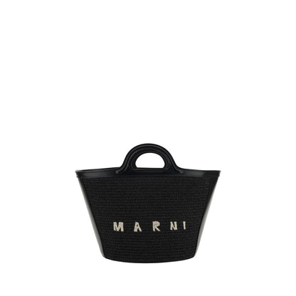 Sac bandoulière Marni en coton noir