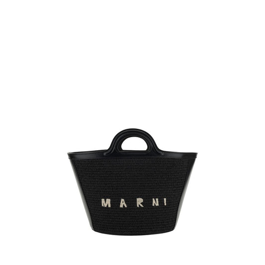 Sac bandoulière Marni en coton noir