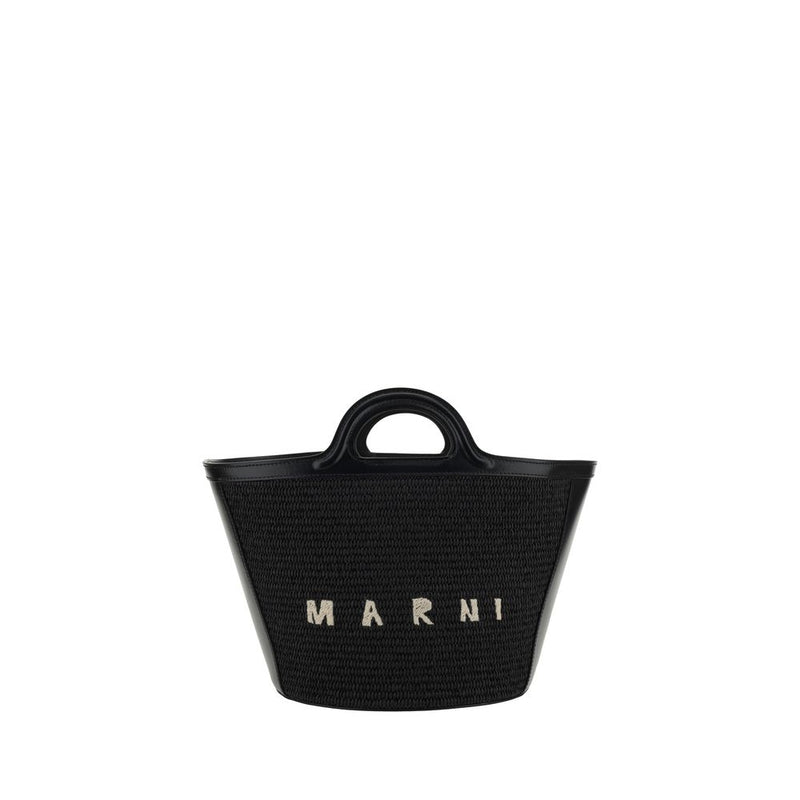 Marni Tropicalia Bucket Bag - Sac à bandoulière noir en coton