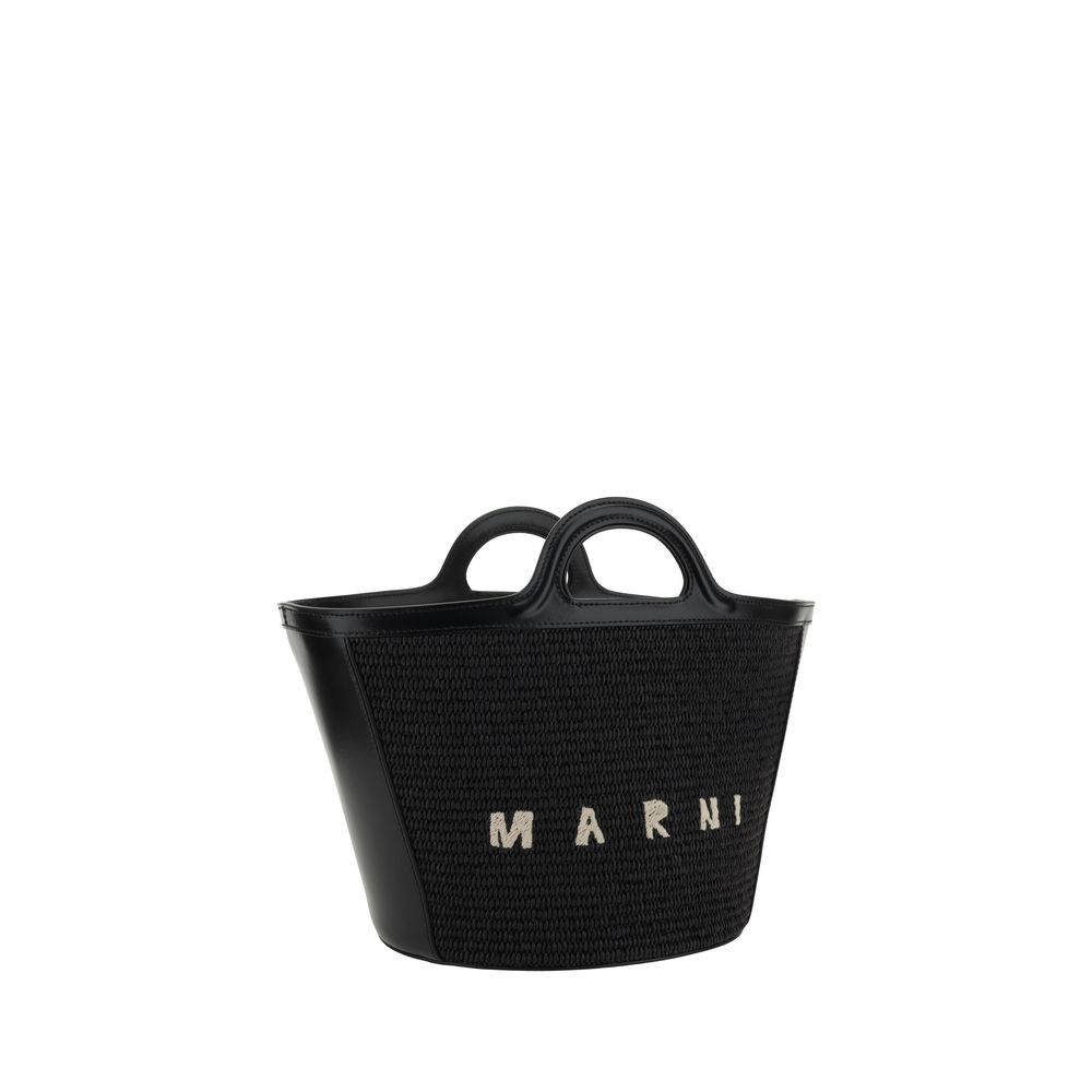 Marni Tropicalia Bucket Bag - Sac à bandoulière noir en coton