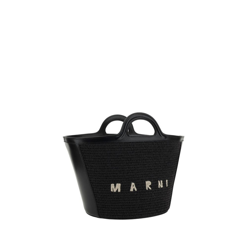 Marni Tropicalia Bucket Bag - Sac à bandoulière noir en coton