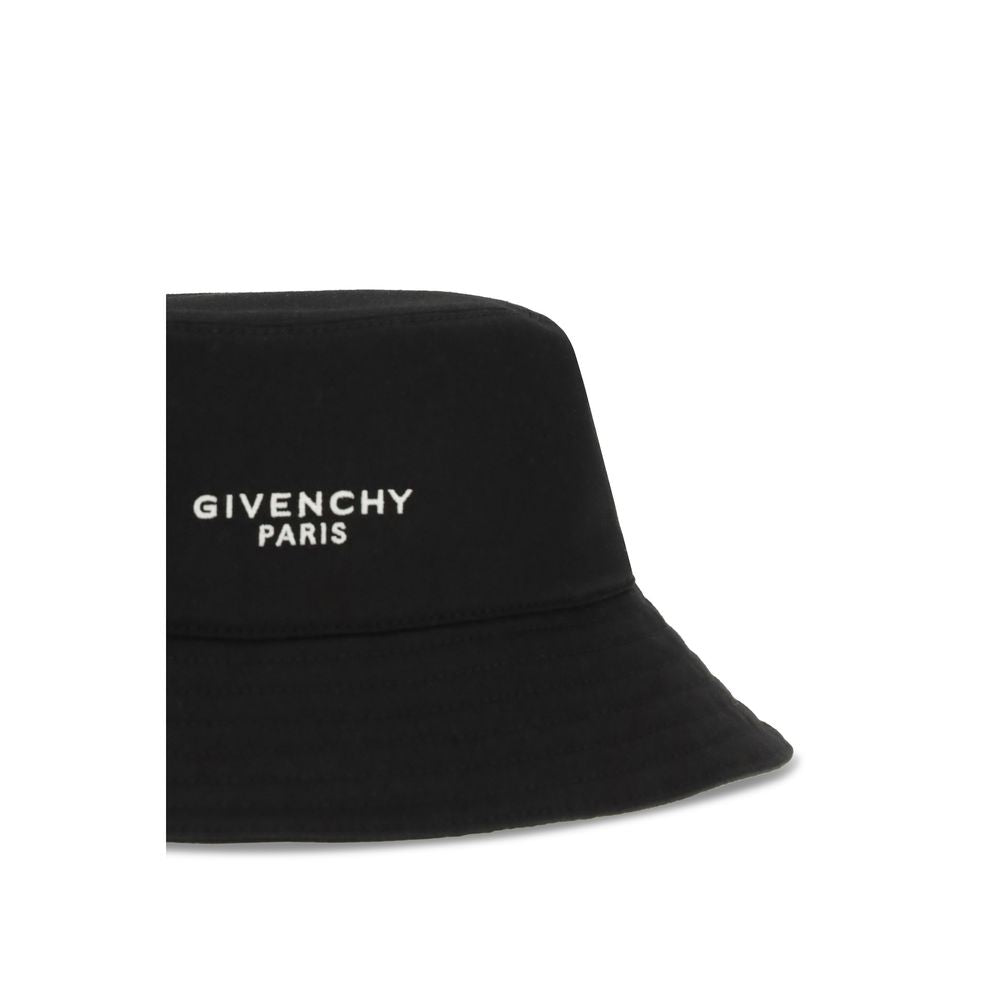 Givenchy Black Cotton Bucket Hat - Trendy Accessory
