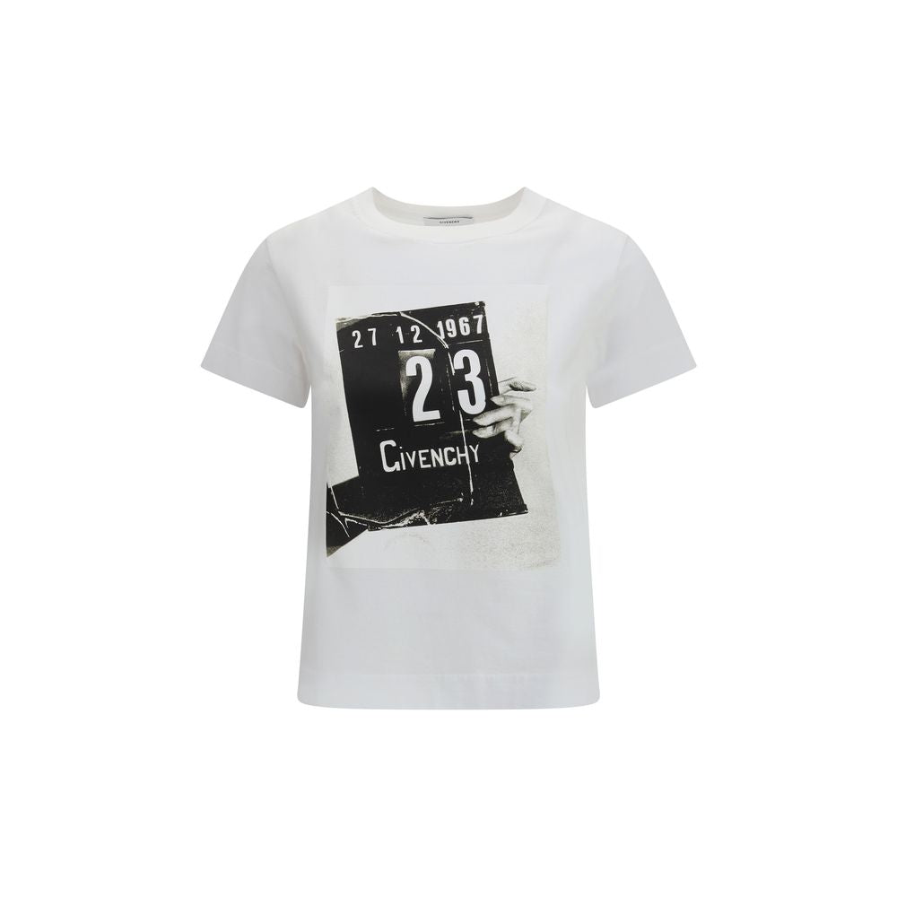 Givenchy T-Shirt Blanc en Coton - Design Maxi Logo