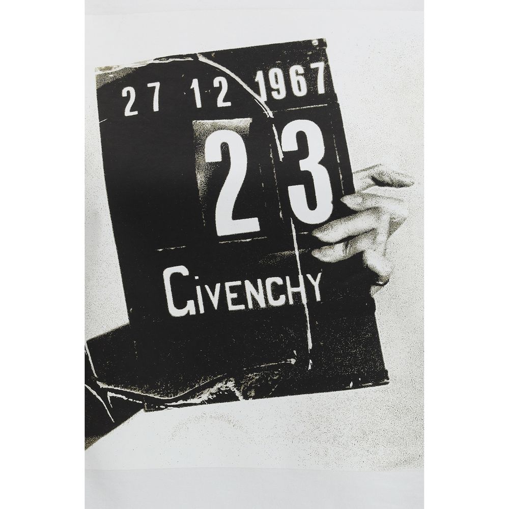 Givenchy T-Shirt Blanc en Coton - Design Maxi Logo