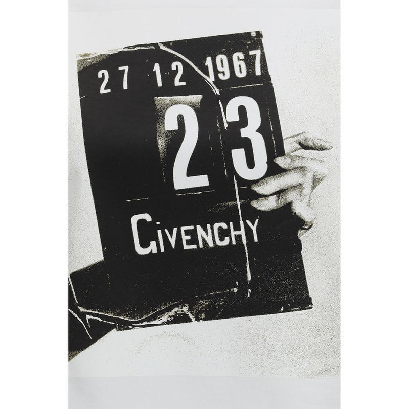 Givenchy T-Shirt Blanc en Coton - Design Maxi Logo